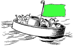 The Jumblies, as drawn by Edward Lear